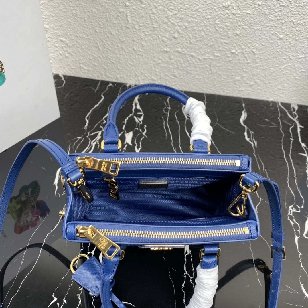 Replica Prada 1BA906 Prada Galleria Saffiano leather mini-bag Light Blue
