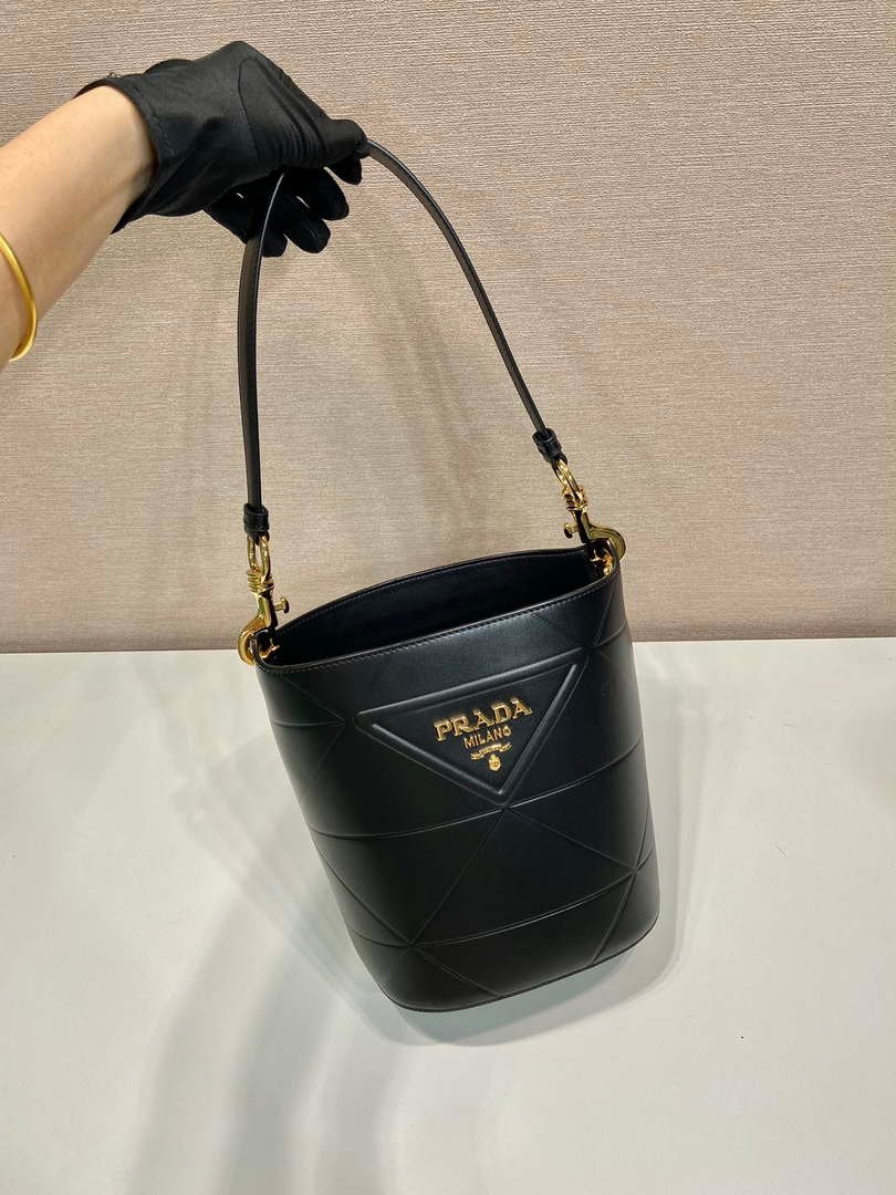 Replica Prada 1BA380 Small Saffiano Leather Prada Bucket Bag
