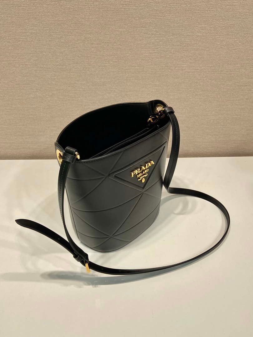 Replica Prada 1BA380 Small Saffiano Leather Prada Bucket Bag