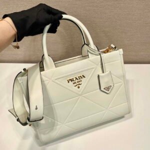 Replica Dior M9320 Large Bobby Bag Black Grained Calfskin with Blue Dior Oblique Strap