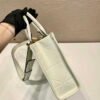 Replica Prada 1BA379 Small leather Prada Symbole bag with topstitching White