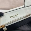 Replica Prada 1BA379 Small leather Prada Symbole bag with topstitching White