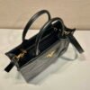 Replica Prada 1BA379 Small leather Prada Symbole bag with topstitching Black