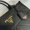 Replica Prada 1BA379 Small leather Prada Symbole bag with topstitching Black