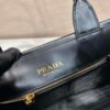 Replica Prada 1BA379 Small leather Prada Symbole bag with topstitching Black