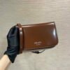 Replica Prada 2VD061 Black Brushed Leather Mini-bag With Shoulder Strap Brown