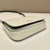 Replica Prada 2VD061 Black Brushed Leather Mini-bag With Shoulder Strap White