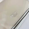 Replica Prada 2VD061 Black Brushed Leather Mini-bag With Shoulder Strap White