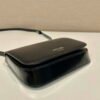 Replica Prada 2VD061 Black Brushed Leather Mini-bag With Shoulder Strap Black
