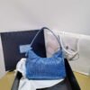 Replica Prada 1NE515 Satin mini-bag with artificial crystals Blue