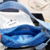 Replica Prada 1NE515 Satin mini-bag with artificial crystals Blue