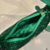 65325b2a3615b.jpg Replica Prada 1NE515 Satin mini-bag with artificial crystals Jade green
