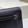 Replica Hermes Evercolor Kelly Danse II 22cm Leather Crossbody Bag H20371 Black Silver