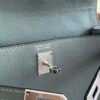 Replica Hermes Evercolor Kelly Danse II 22cm Leather Crossbody Bag H20369 Gray Silver