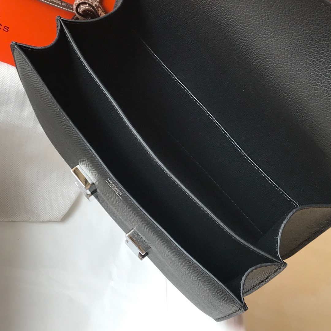 Replica Hermes Constance Shoulder Bags Epsom Leather Silver H28416