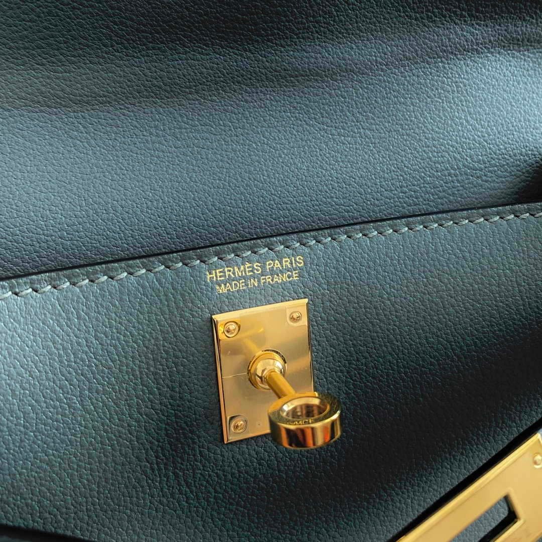 Replica Hermes Evercolor Kelly Danse II 22cm Leather Crossbody Bag H20368 Gray