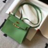 Replica Hermes Kelly Danse 22cm Leather Bag 20362 Avocado Green