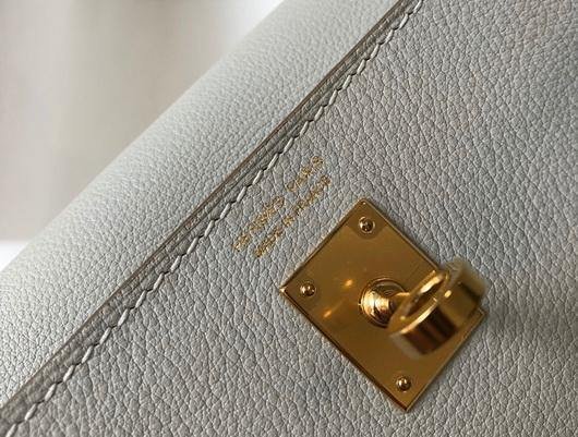 Replica Hermes Kelly Danse 22cm Leather Bag 20360 Gray