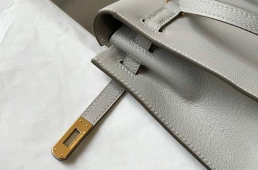 Replica Hermes Kelly Danse 22cm Leather Bag 20360 Gray