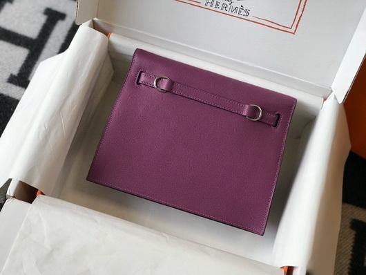 Replica Hermes Kelly Danse 22cm Leather Bag 20358 Purple