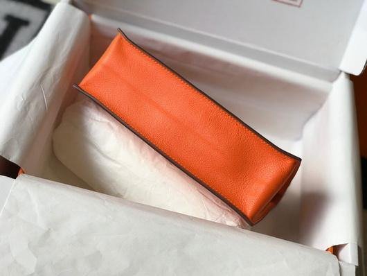 Replica Hermes Kelly Danse 22cm Leather Bag 20355 Orange