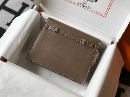 Replica Hermes Kelly Danse 22cm Leather Bag 20352 Brown