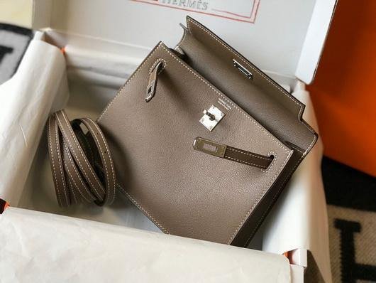 Replica Hermes Kelly Danse 22cm Leather Bag 20352 Brown