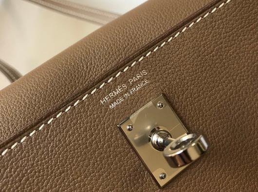 Replica Hermes Kelly Danse 22cm Leather Bag 20352 Brown