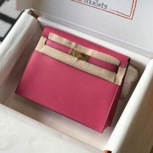 Replica Hermes Kelly Danse 22cm Leather Bag 20362 Avocado Green