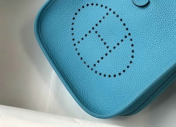 Replica Hermes Evelyne Bag Designer Hermes Mini Crossbody Bag 20381 Gold Blue