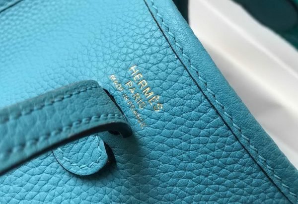 Replica Hermes Evelyne Bag Designer Hermes Mini Crossbody Bag 20381 Gold Blue