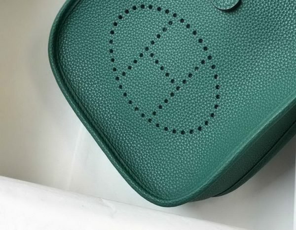 Replica Hermes Evelyne Bag Designer Hermes Mini Crossbody Bag 20389 Gold Buckle Green