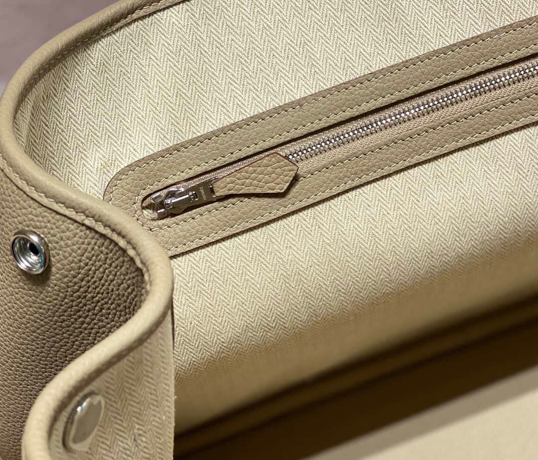 65327858dce50.jpg Replica Hermes Light Gray Togo Medium Garden Party 36cm Bag H239056