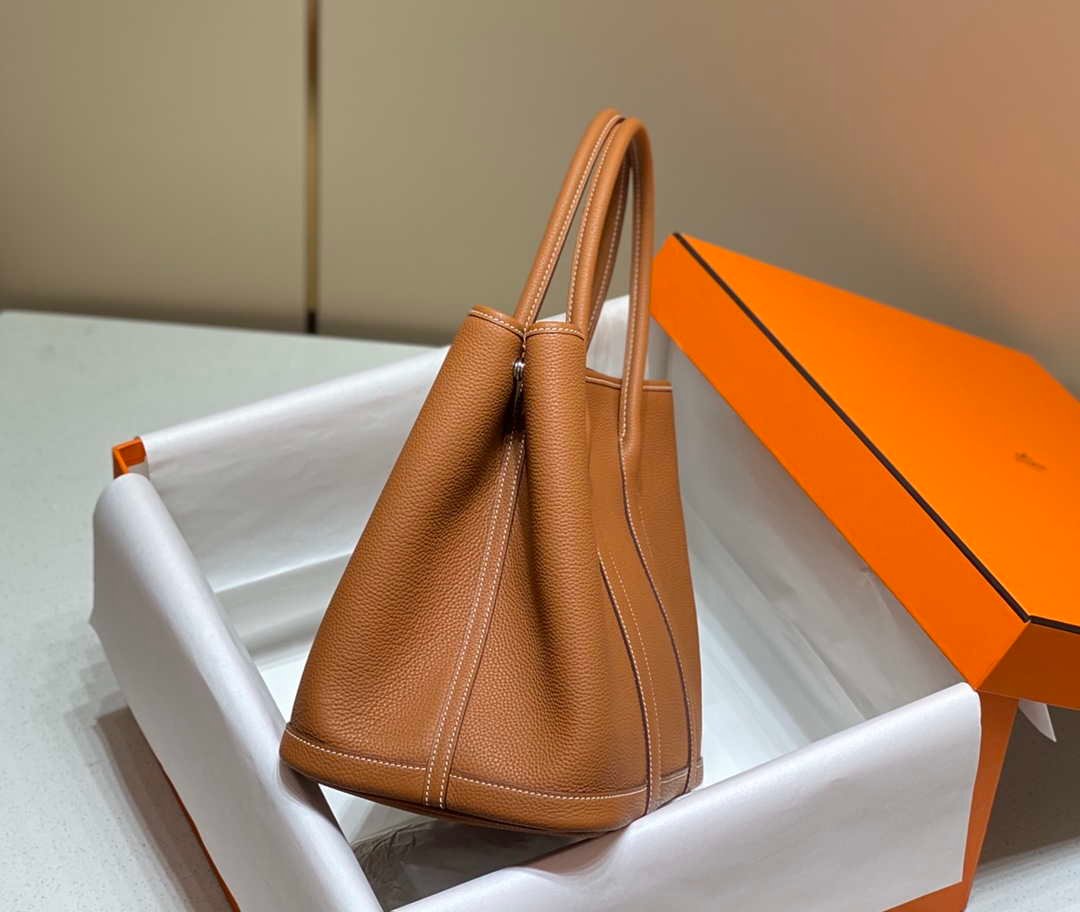 Replica Hermes Brown Togo Medium Garden Party 36cm Bag H239054