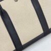 Replica Hermes Beige Canvas and Black leather Garden Party 30cm Bag H239051