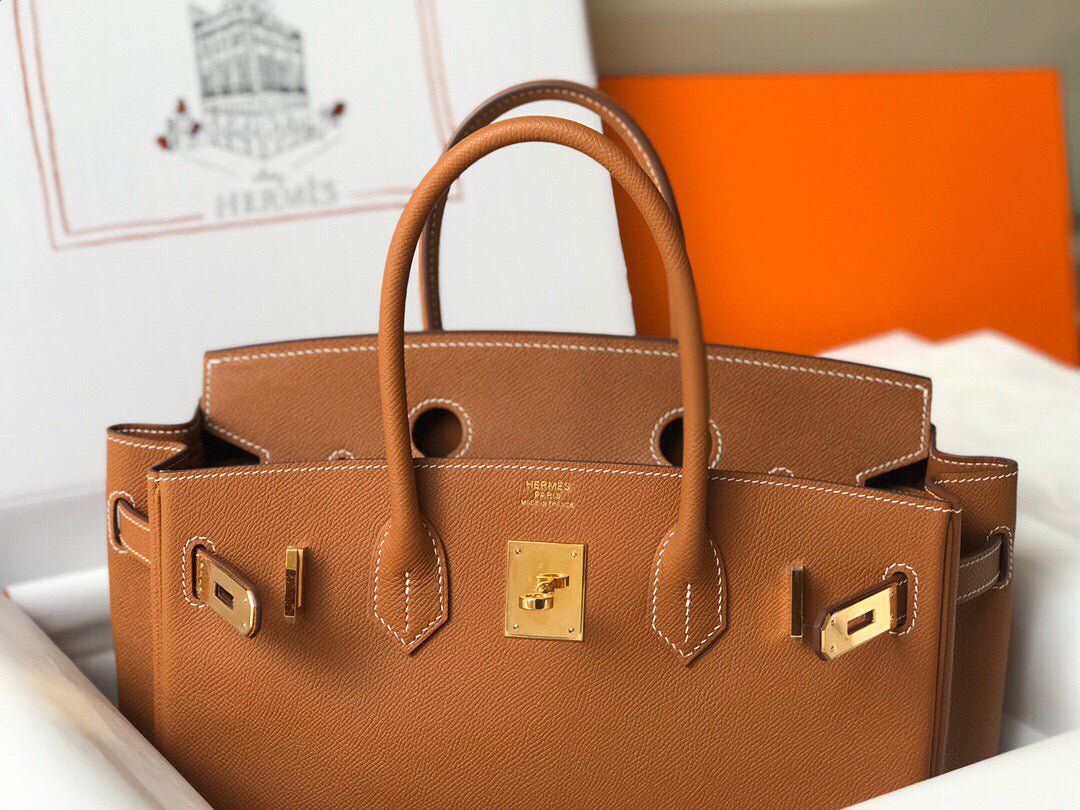 653278bf74e22.jpg Replica Hermes Birkin Designer Tote Bag Epsom Leather 28356 Brown