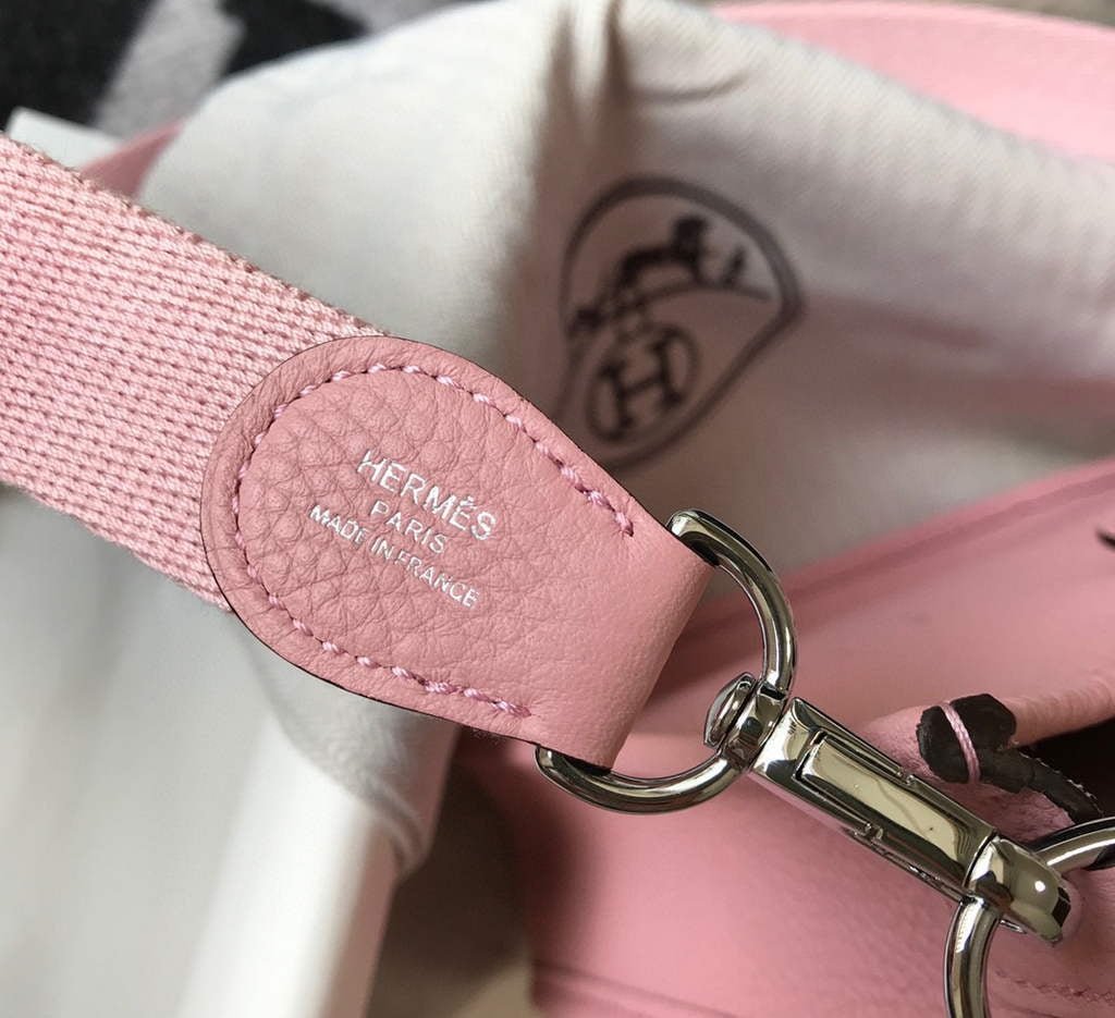 Replica Hermes Evelyne Bag Designer Hermes Mini Crossbody Real Bag 20430 Pink