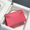 Replica Hermes Mini Kelly Pouchette Swift Leather clutch bag Gold H230250