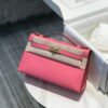 Replica Hermes Mini Kelly Pouchette Swift Leather clutch bag Gold H230250