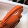Replica Hermes Kelly Bag Hermes 19CM Epsom Shoulder Mini Bag Orange 20464