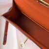Replica Hermes Kelly Bag Hermes 19CM Epsom Shoulder Mini Bag Orange 20464