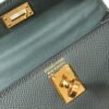 Replica Hermes Kelly Bag Hermes 19CM Epsom Shoulder Mini Bag Dark gray 20474