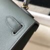 Replica Hermes Kelly Bag Hermes 19CM Epsom Shoulder Mini Bag Dark gray 20474