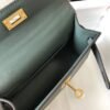 Replica Hermes Kelly Bag Hermes 19CM Epsom Shoulder Mini Bag Dark gray 20474