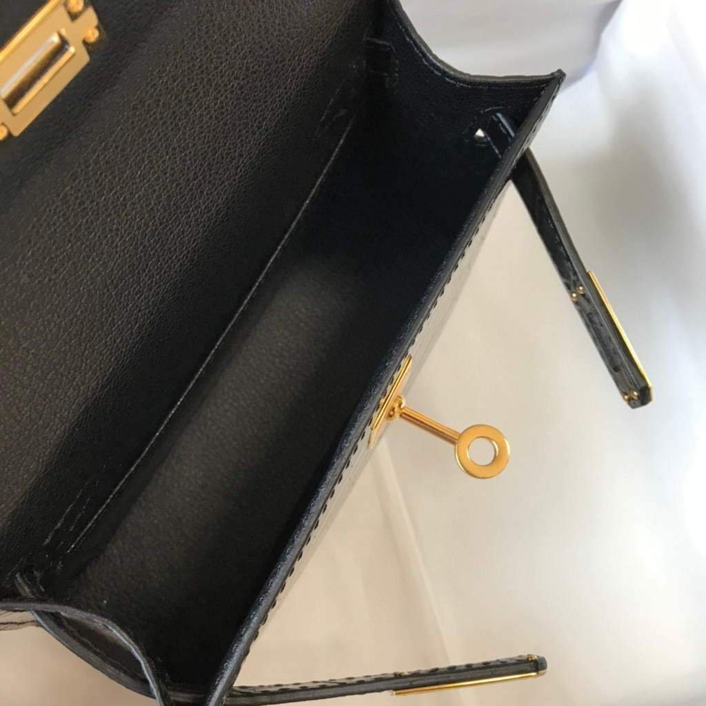65327c2ea940b.jpg Replica Hermes Kelly Bag Designer Hermes 19CM Shoulder Mini Bag Black 20450