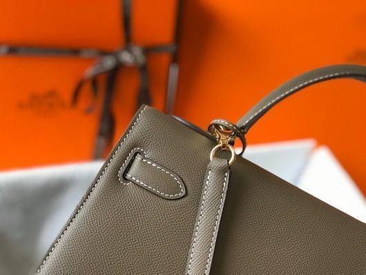 65327c3c689de.jpg Replica Hermes Sellier Kelly 28cm of Epsom Leather Bag 20337 Dark Gray
