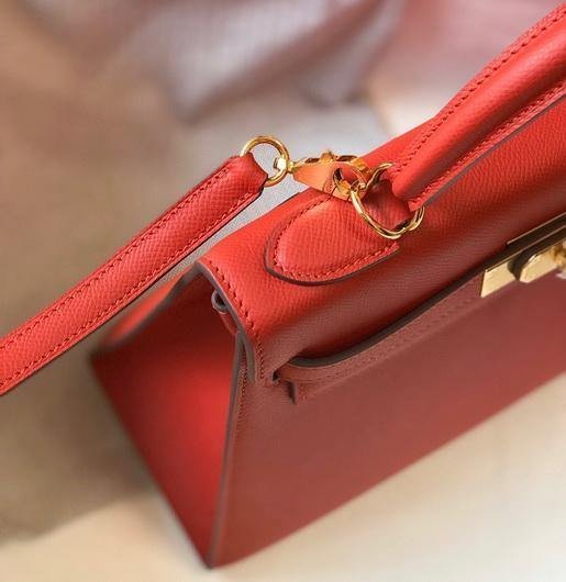 Replica Hermes Sellier Kelly 28cm of Epsom Leather Bag 20332 Red