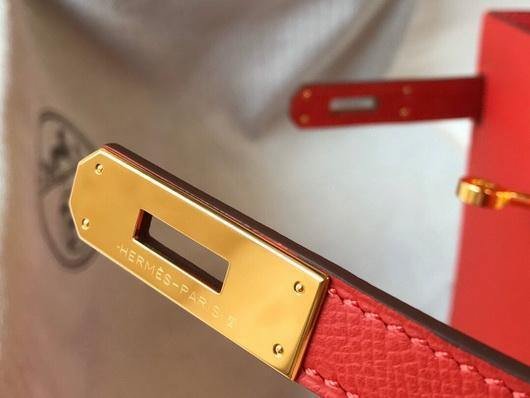 Replica Hermes Sellier Kelly 28cm of Epsom Leather Bag 20332 Red