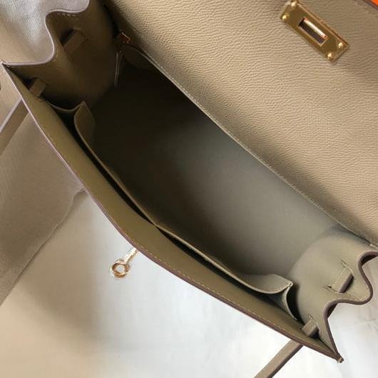 65327c8e78c4e.jpg Replica Hermes Sellier Kelly 28cm of Epsom Leather Bag 20331 Gray