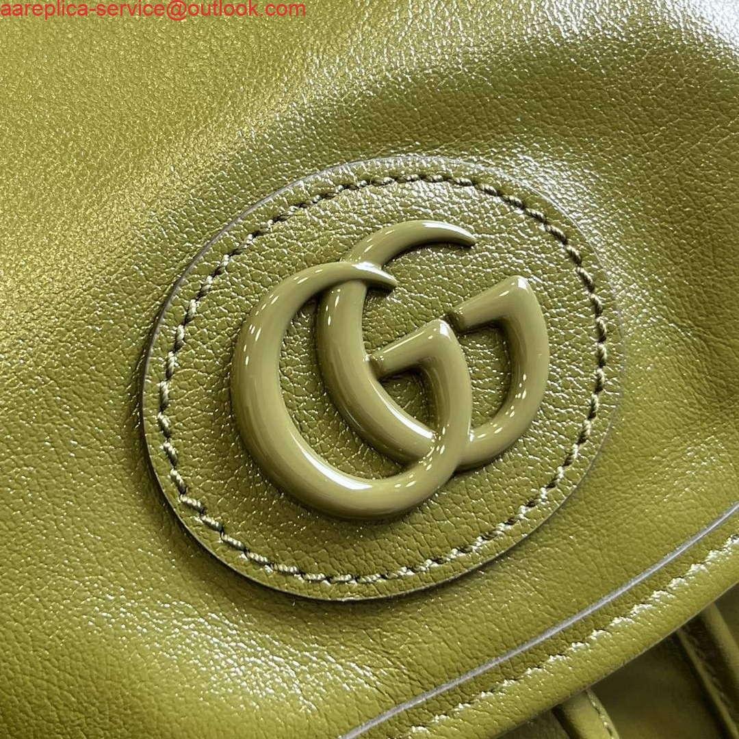 Replica Gucci 725657 Backpack With Tonal Double G Forest green